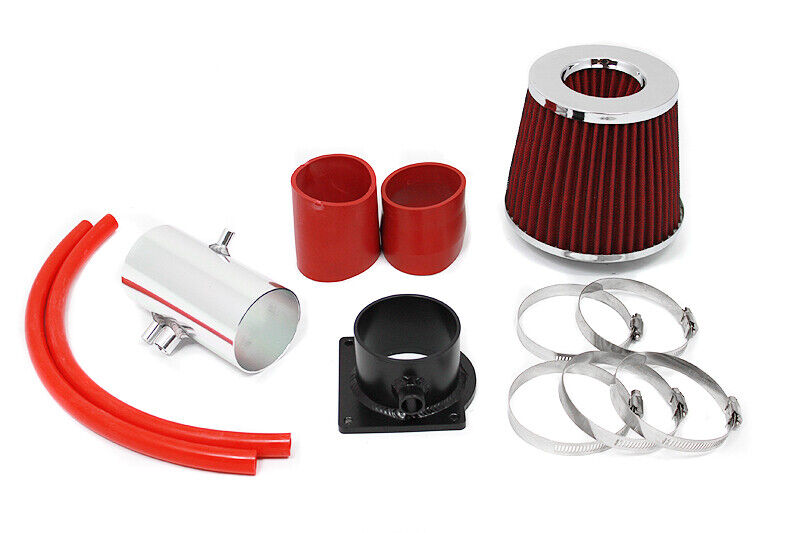 Red Short Ram Air Intake Kit + Filter For 95-00 Ford Contour 2.5L 2450CC