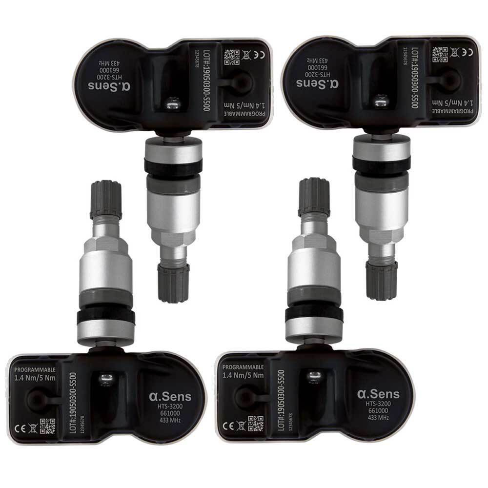 4 TPMS Sensors silber for Daewoo Nexia plug&play tyre valve air pressure