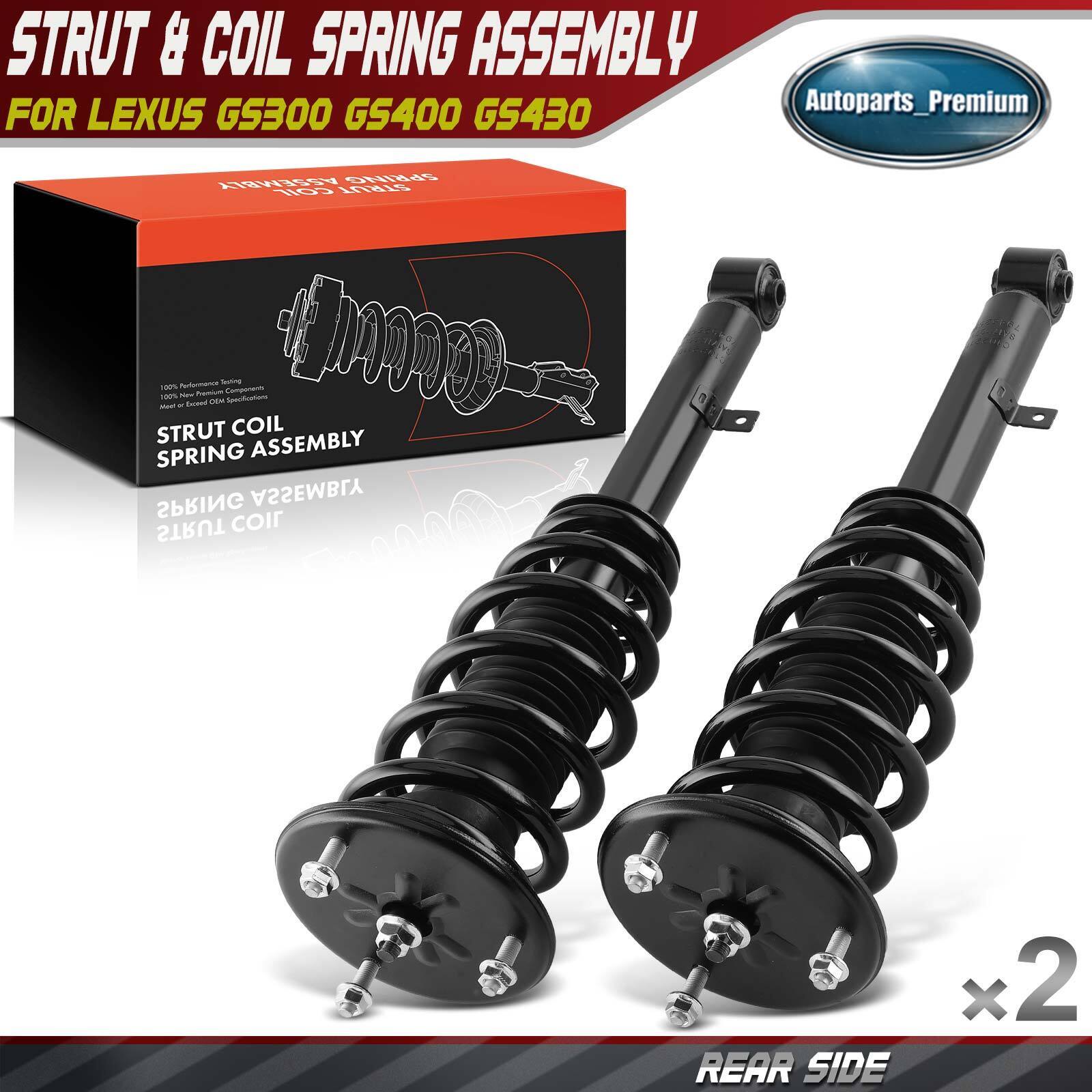 2x Front Complete Strut & Coil Spring Assembly for Lexus GS300 98-05 GS400 GS430