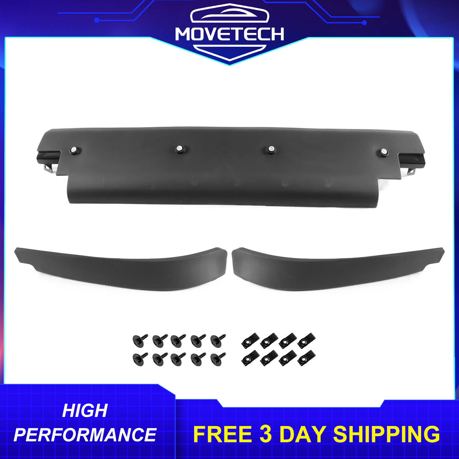 For 97-04 Corvette LS1 LS6 Front Spoiler Air Dam 3 Piece Kit With Mount Hardware