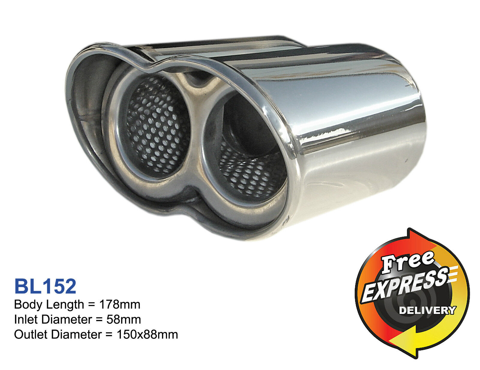 Exhaust tip Tailpipe trip Super Sprint style for Chevrolet Opel Rover Proton BMW
