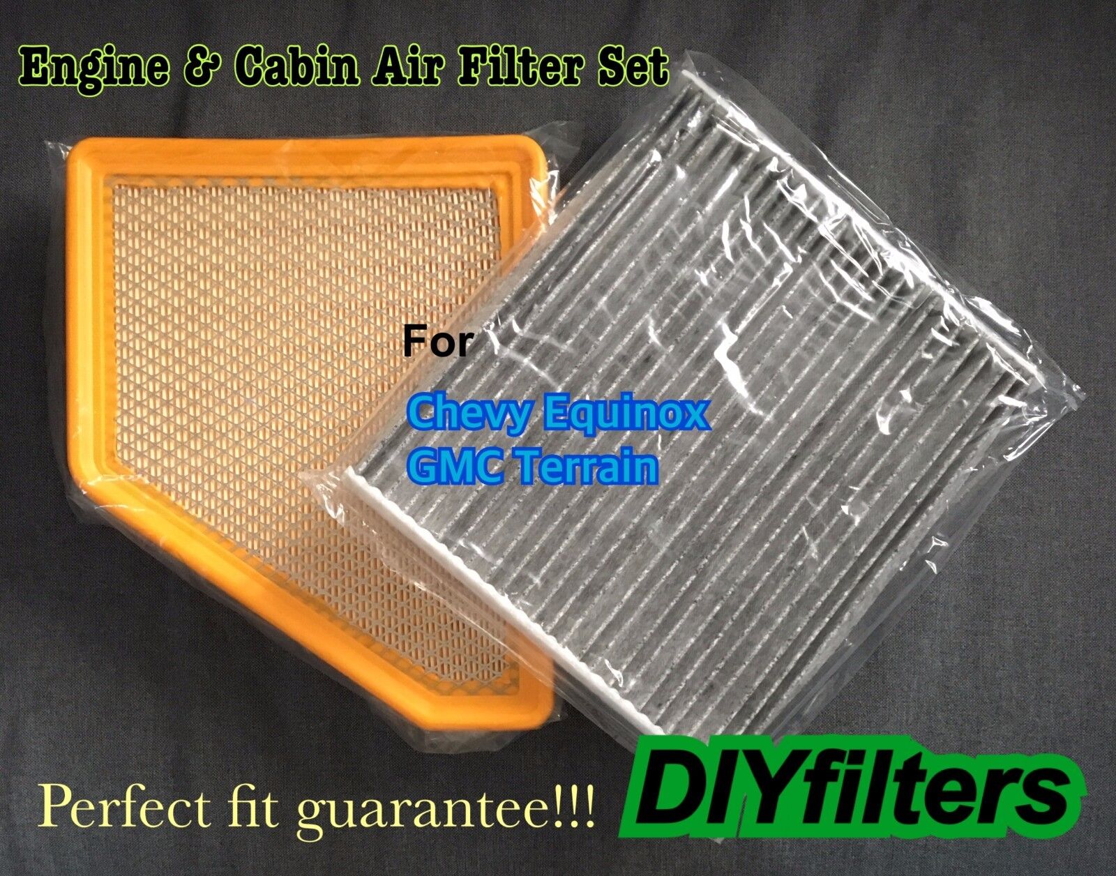 Engine&Carbonized Cabin Air Filter AF6131 for Equinox 11-17 & 11-17 GMC Terrain 