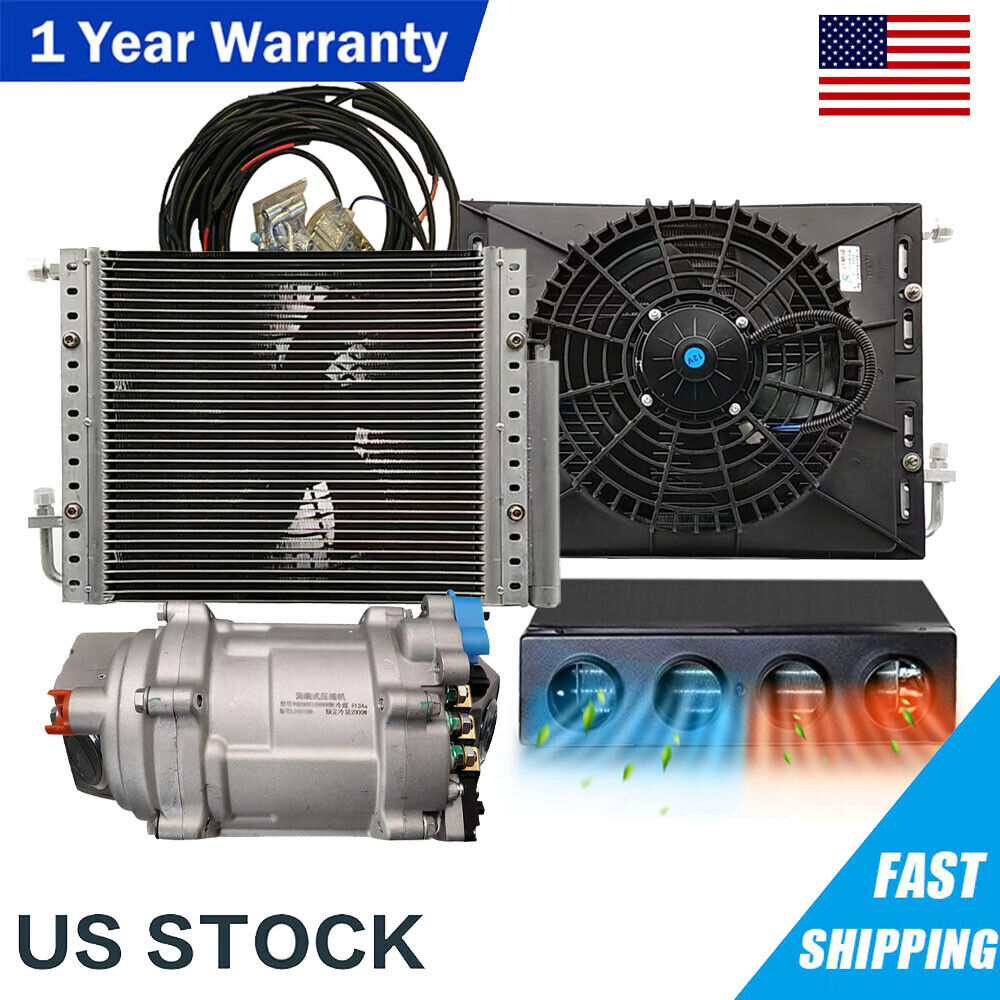 Universal Underdash Electric Air Conditioning DC 12V Cool&Heat A/C Kit Auto Car