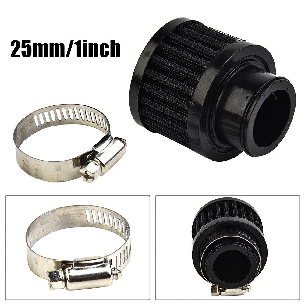 Universal 25mm Car Air Filter For Motorcycle Cold Air Intake High Flow Vent New