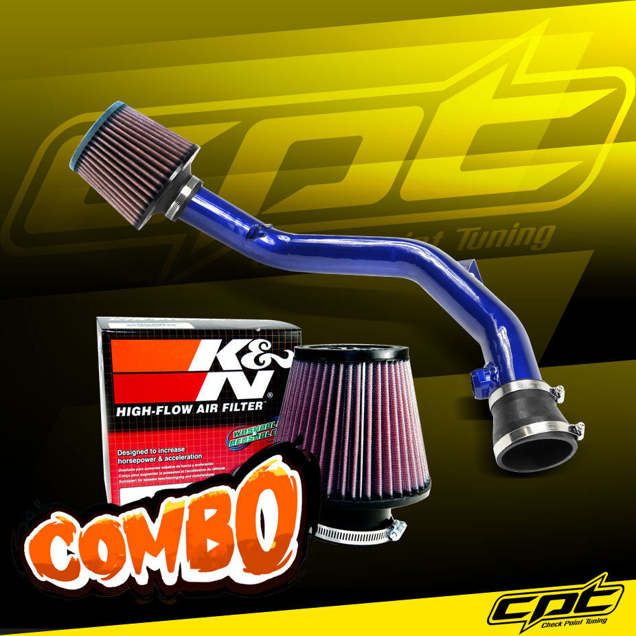 For 99-05 VW Golf GTI VR6 V6 2.8L Blue Cold Air Intake + K&N Air Filter