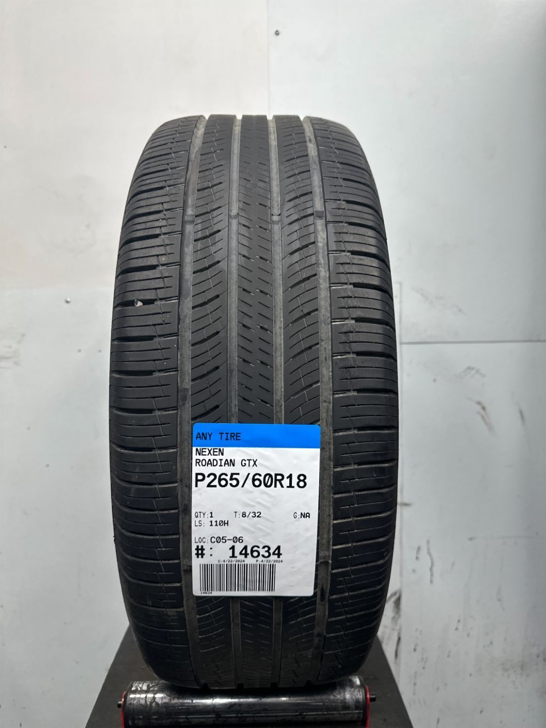 1 Nexen Roadian GTX Used  Tire P265/60R18 2656018 265/60/18 8/32