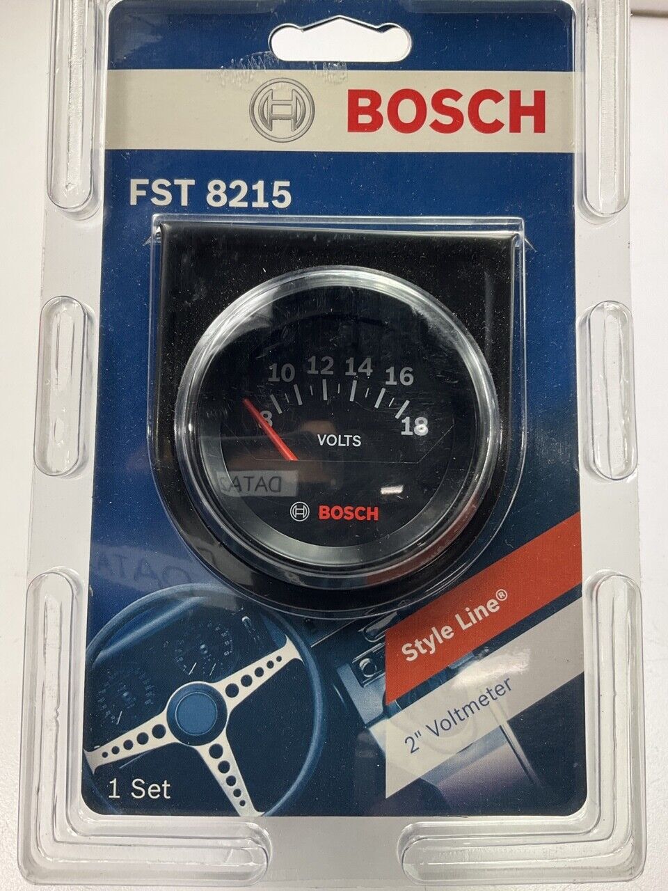 Bosch FST8215 Gauges Style Line 2  Electrical Voltmeter Gauge (Black Face)