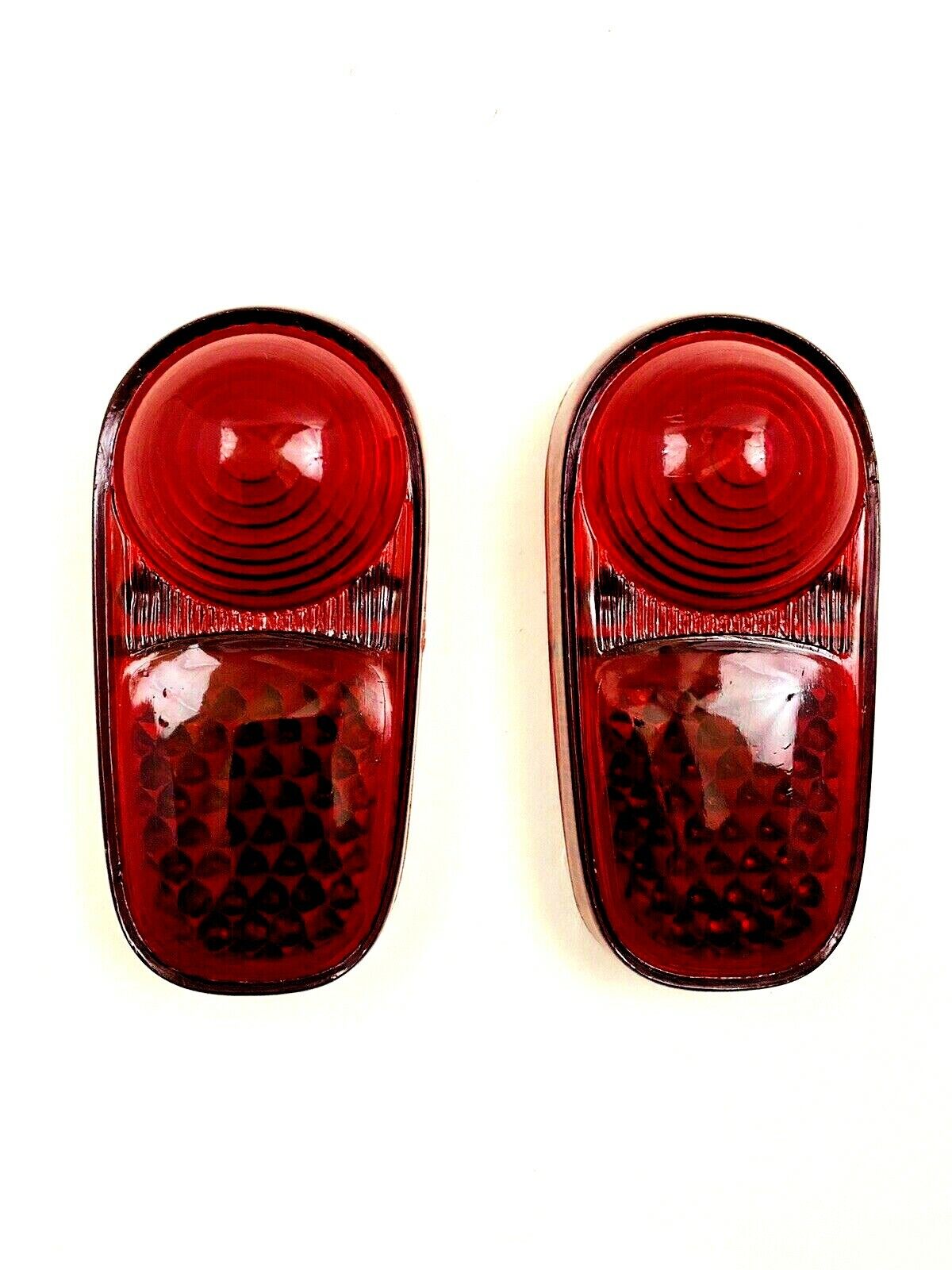 Renault Dauphine Gordini Tail Light Lamp Lens Set Left and Right NEW #122-set