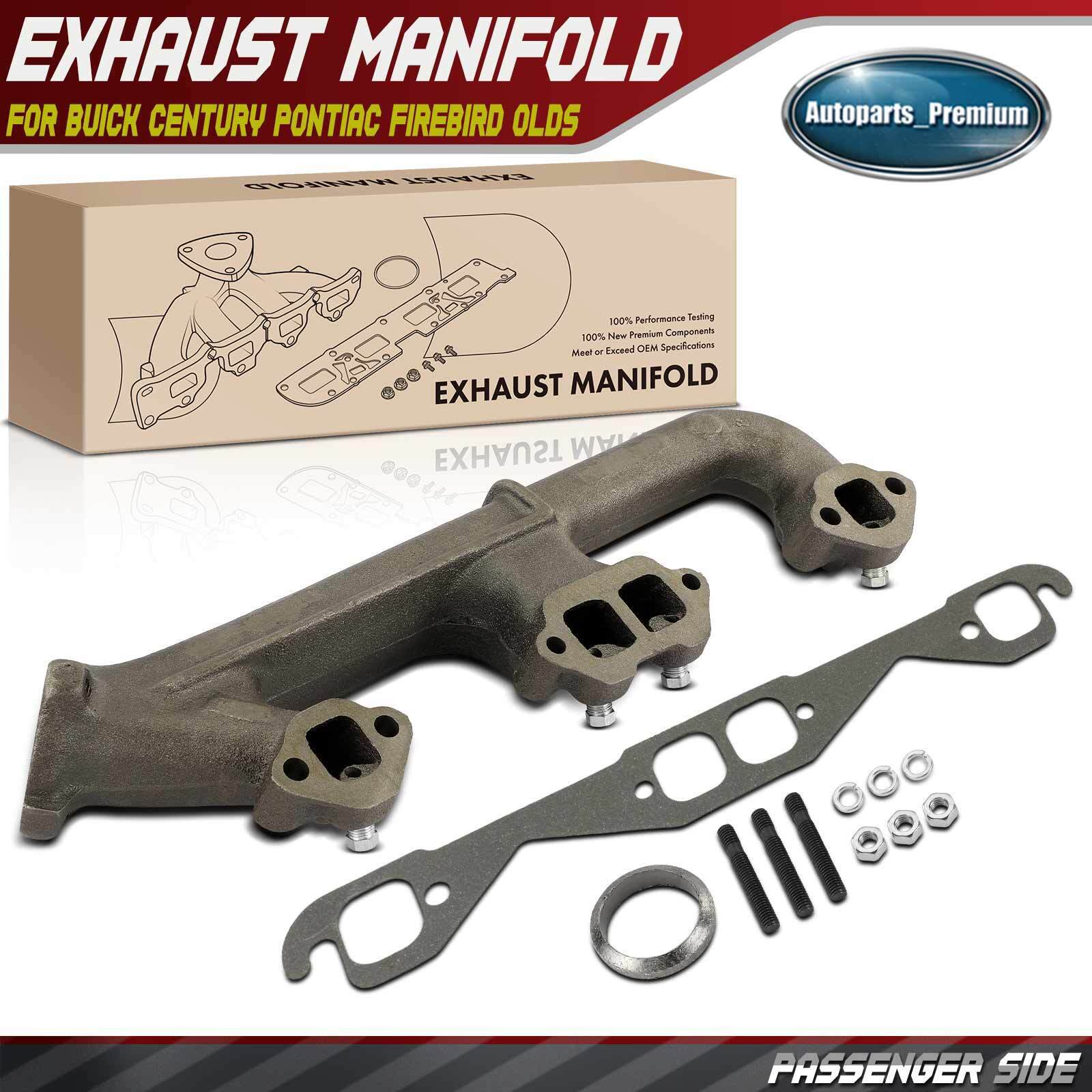 Right Exhaust Manifold w/ Gasket for Buick Century Pontiac Firebird Olds Chevy