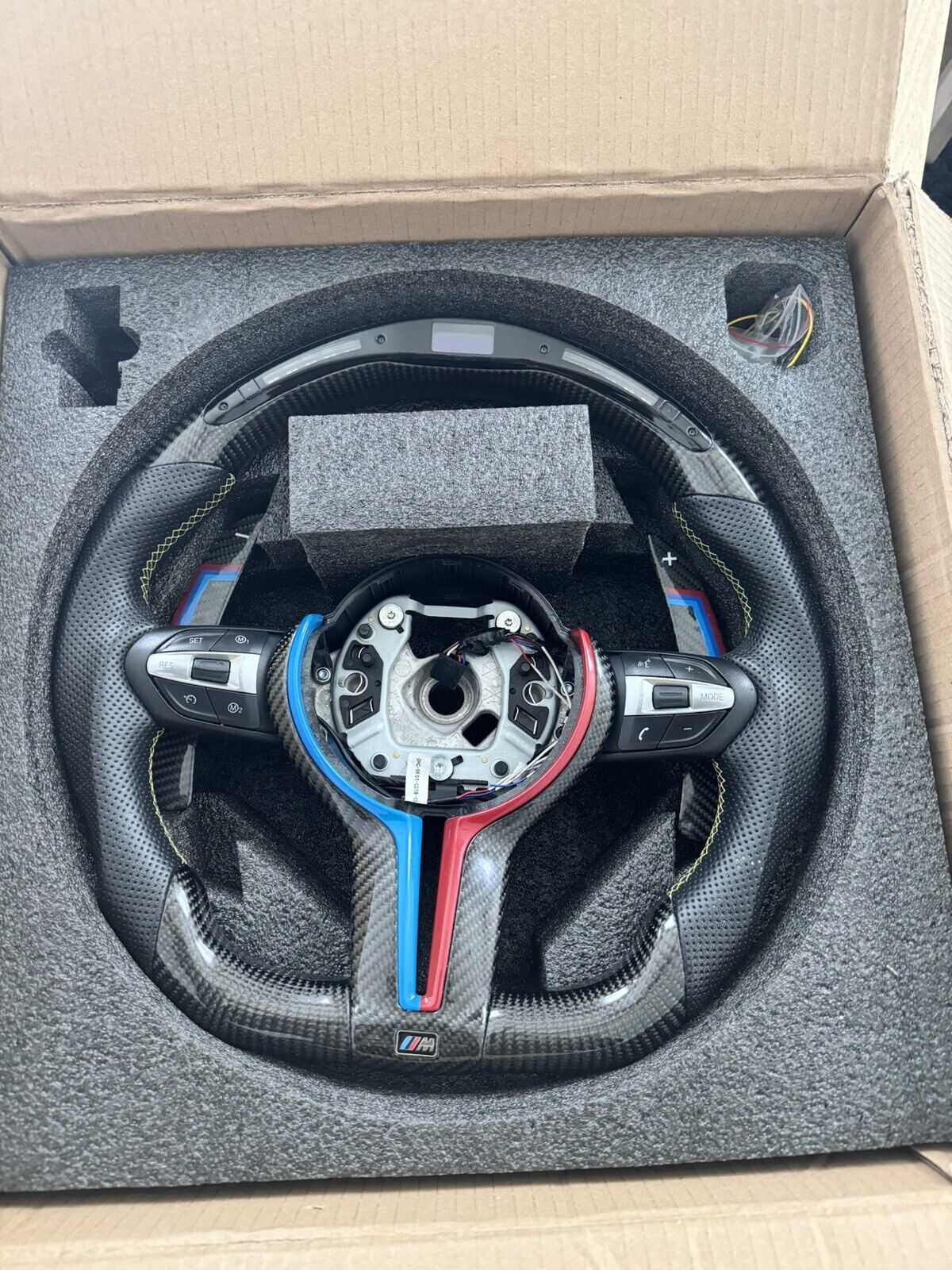 LED Performance Carbon Fiber Steering Wheel For BMW F10 F11 F01 F02 M3 M4 M5
