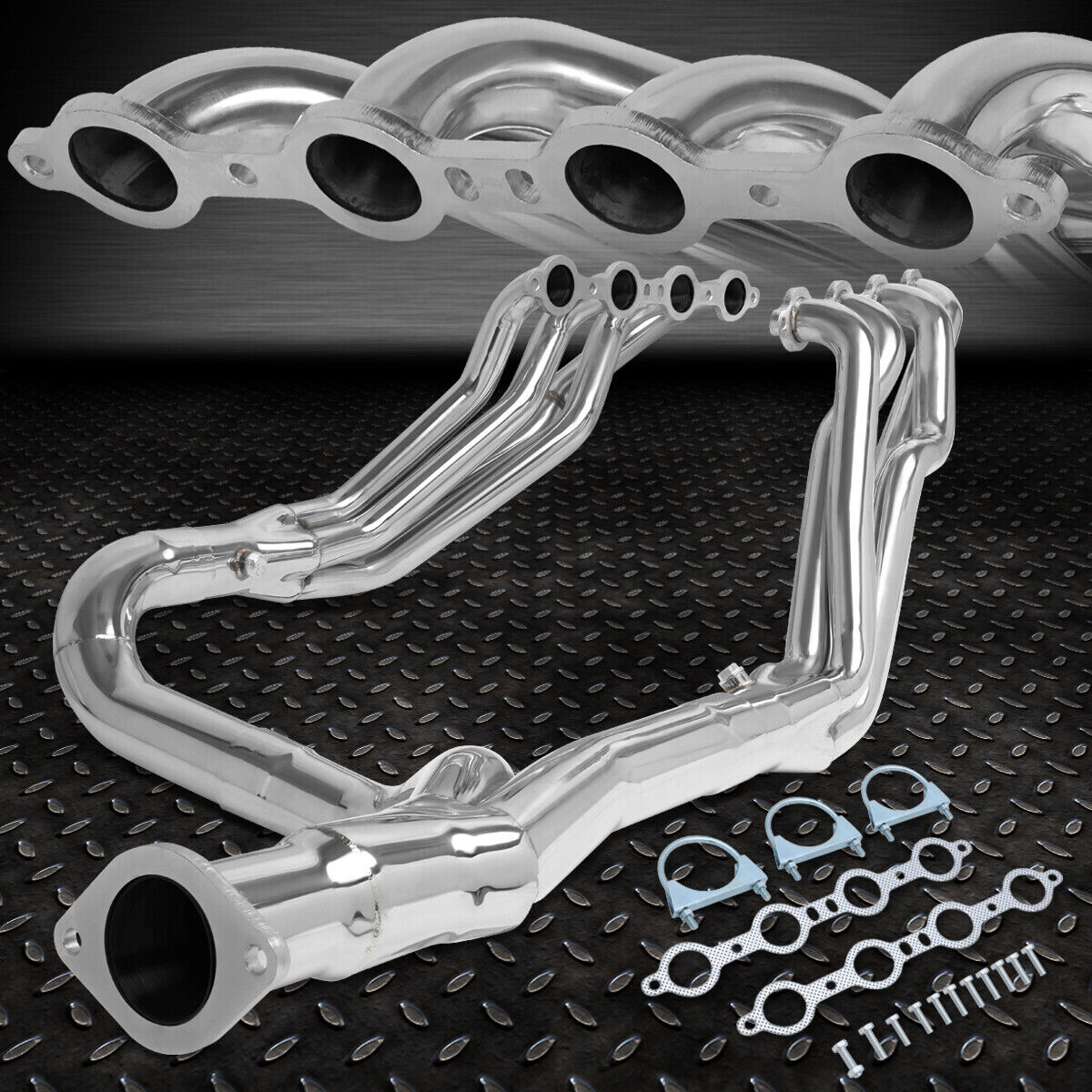 For 99-06 Chevy Tahoe Yukon 4.8/5.3/6.0 Stainless Exhaust Header Manifold+Pipe