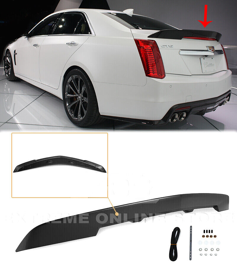ABS Plastic Rear Trunk Spoiler For 14-19 Cadillac CTS-V | CARBON Package Style