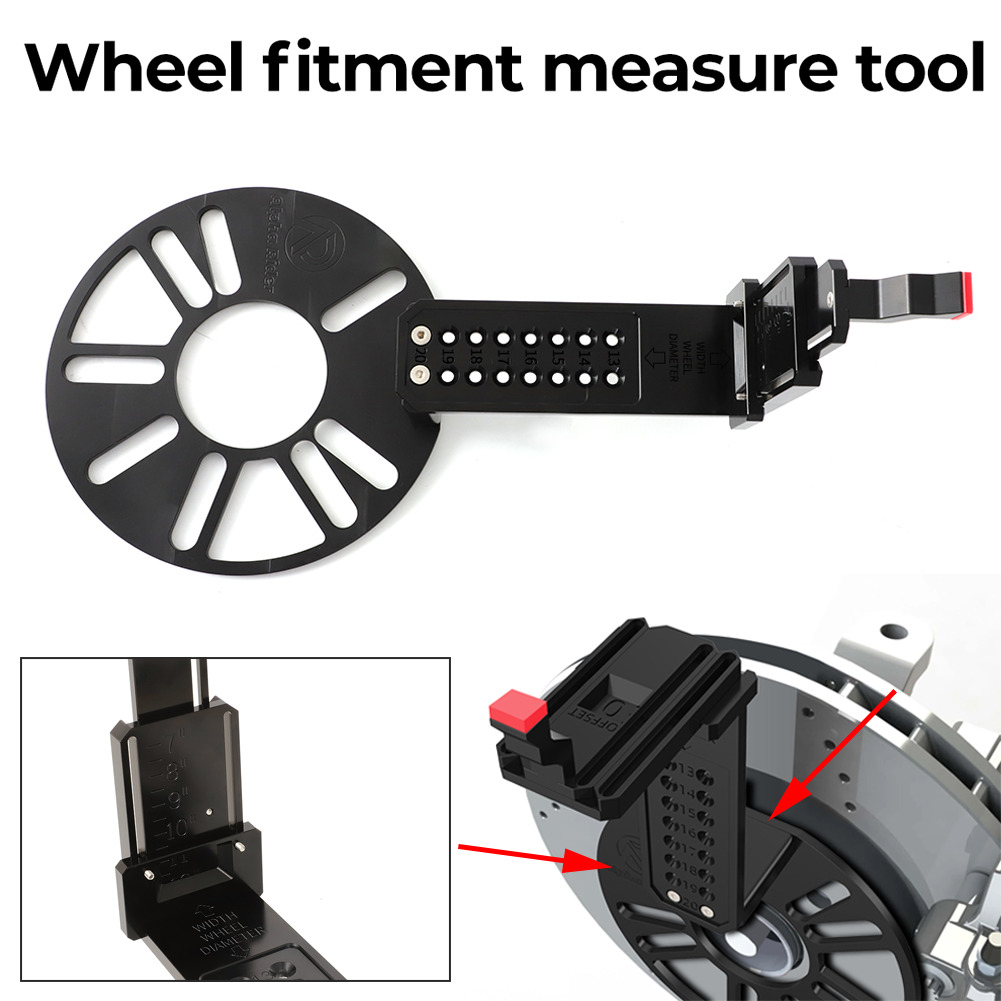 Wheel Fitment Offset Tool Measurement Gauge Hub Tool For 4 or 5 Lug Bolt Pattern