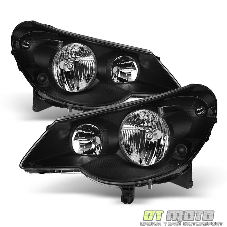 Blk 2007-2010 Chrysler Sebring Replacement Headlights Headlamps 07-10 Left+Right