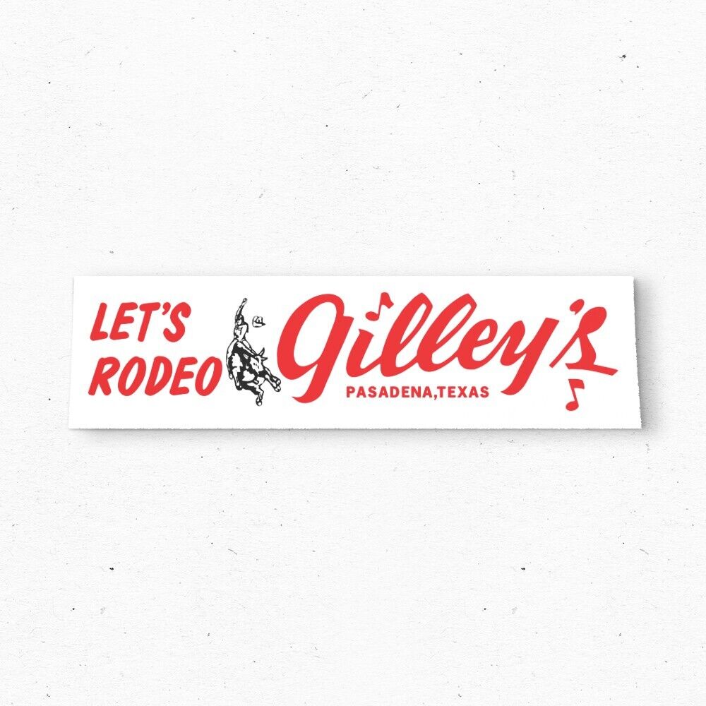 Gilley's LET'S RODEO Bumper Sticker - Tourism TEXAS Vintage Style Decal 80s 90s