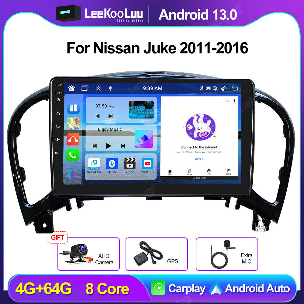 4G+64G Carplay For Nissan Juke 2011-2016 Android 13.0 Car Stereo Radio GPS DSP