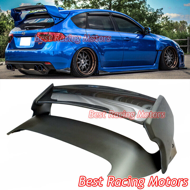 For 2008-2014 Subaru Impreza STi Hatch VR V1 Style Rear Roof Spoiler (Carbon)