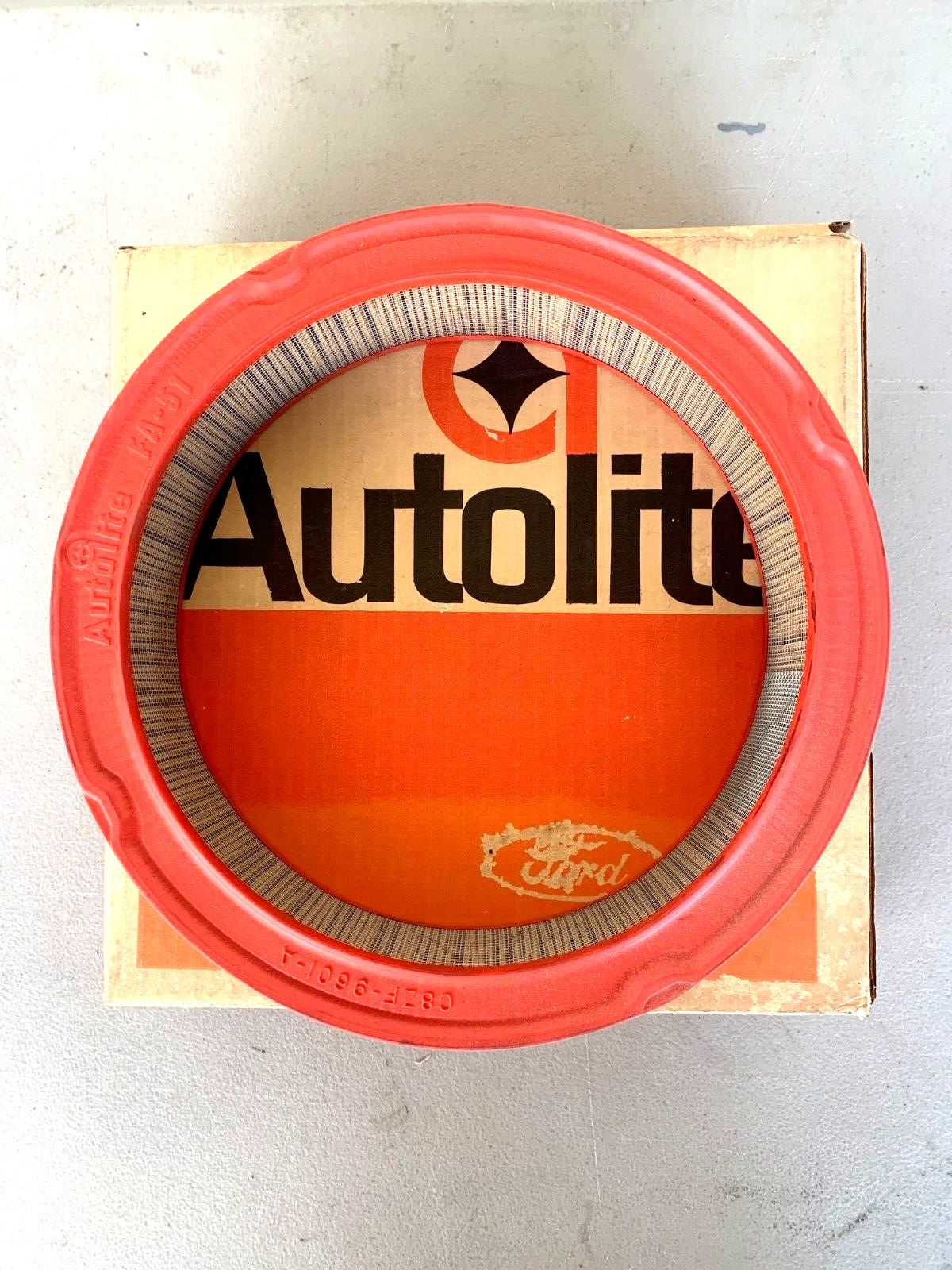 NOS 67-69 Autolite Air filter 6 Cyl C8ZZ-9601-A FA-51 Mustang Falcon Comet #5268