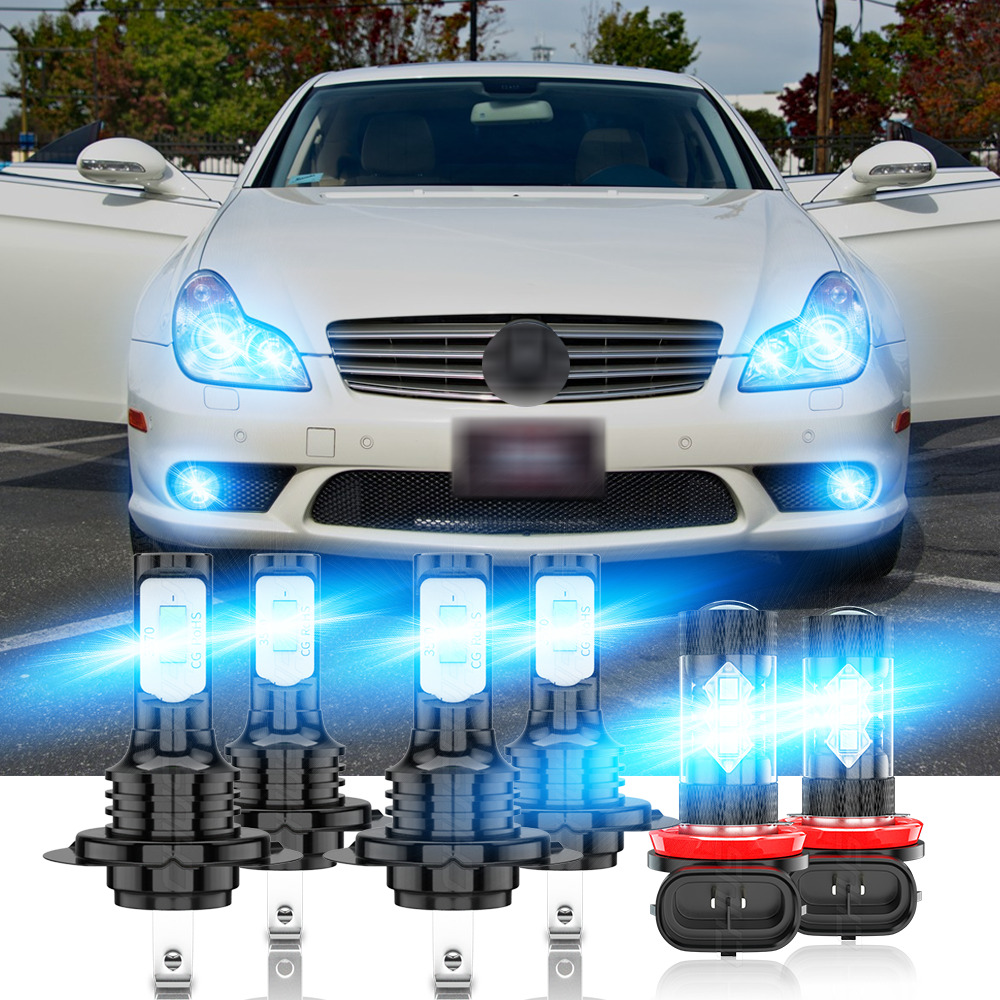 For Mercedes-Benz CLS550 2007-2009-2011 - 6x LED Headlight+Fog Light Bulbs