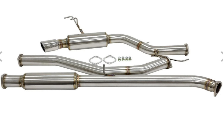 Blox CatBack Exhaust System Fully Polished | Fits 01 + Honda Civic EX Coupe