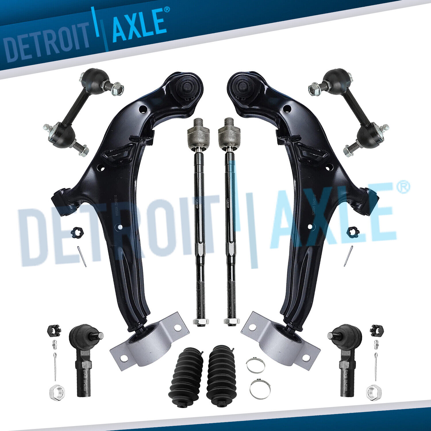 10pc Front Lower Control Arms Tie Rods Suspension Kit for Nissan Maxima i30 i35