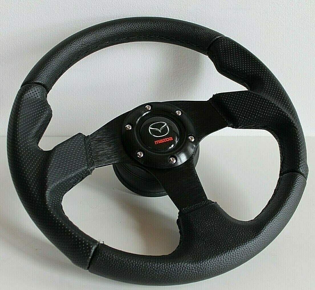 Steering Wheel fits For MAZDA Miata MX5 Mx6  Perforated Leather sport 89-03