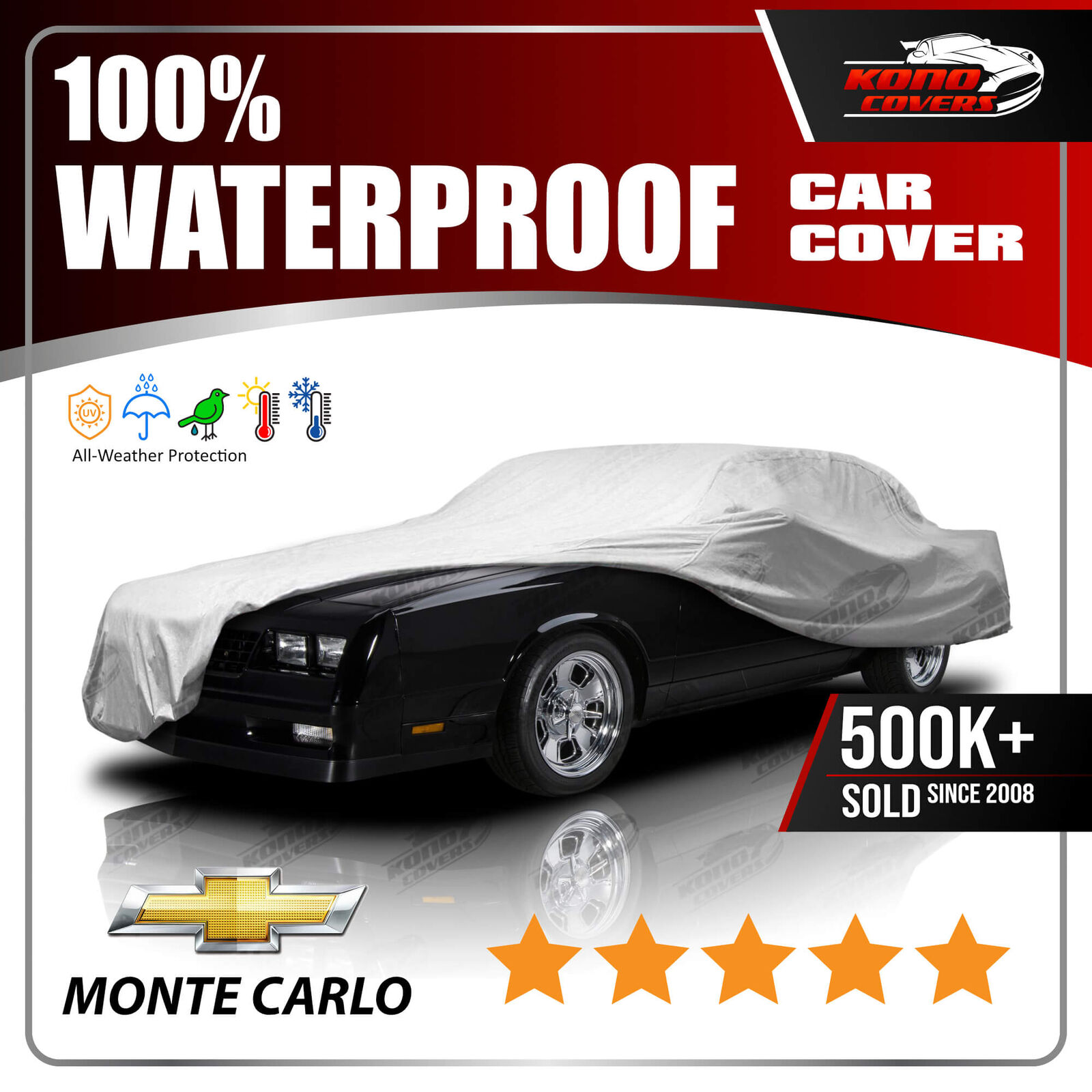 Chevy Monte Carlo 6 Layer Car Cover Outdoor Water Proof Rain Snow Sun 4th Gen