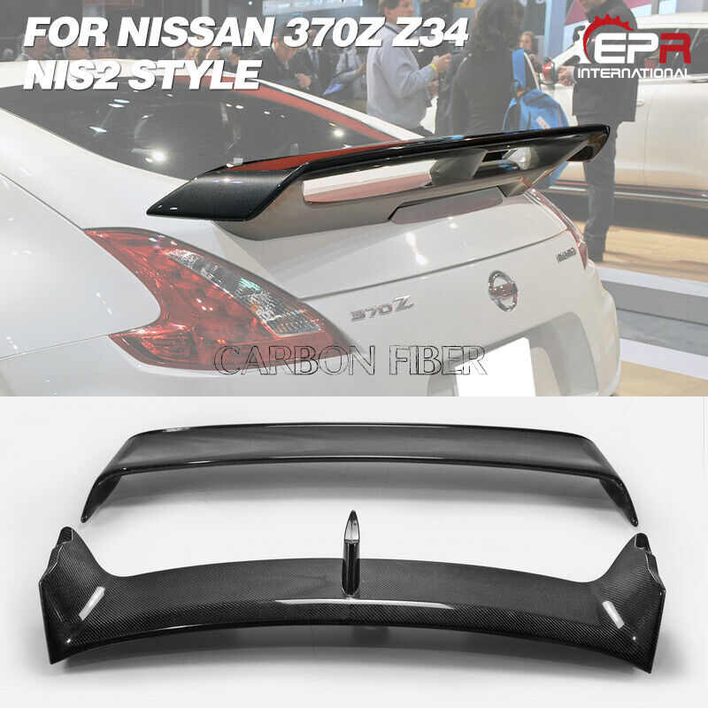For Nissan 370z z34 09-17 NISM2 Style Carbon Fiber Rear Trunk Spoiler Wing Lip