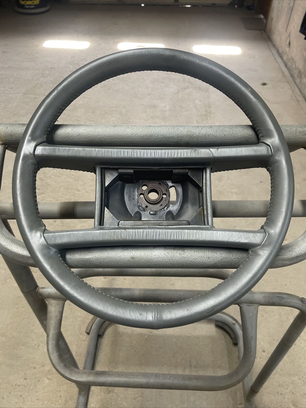 Leather Steering Wheel For 1984-1986 Pontiac 6000 gray