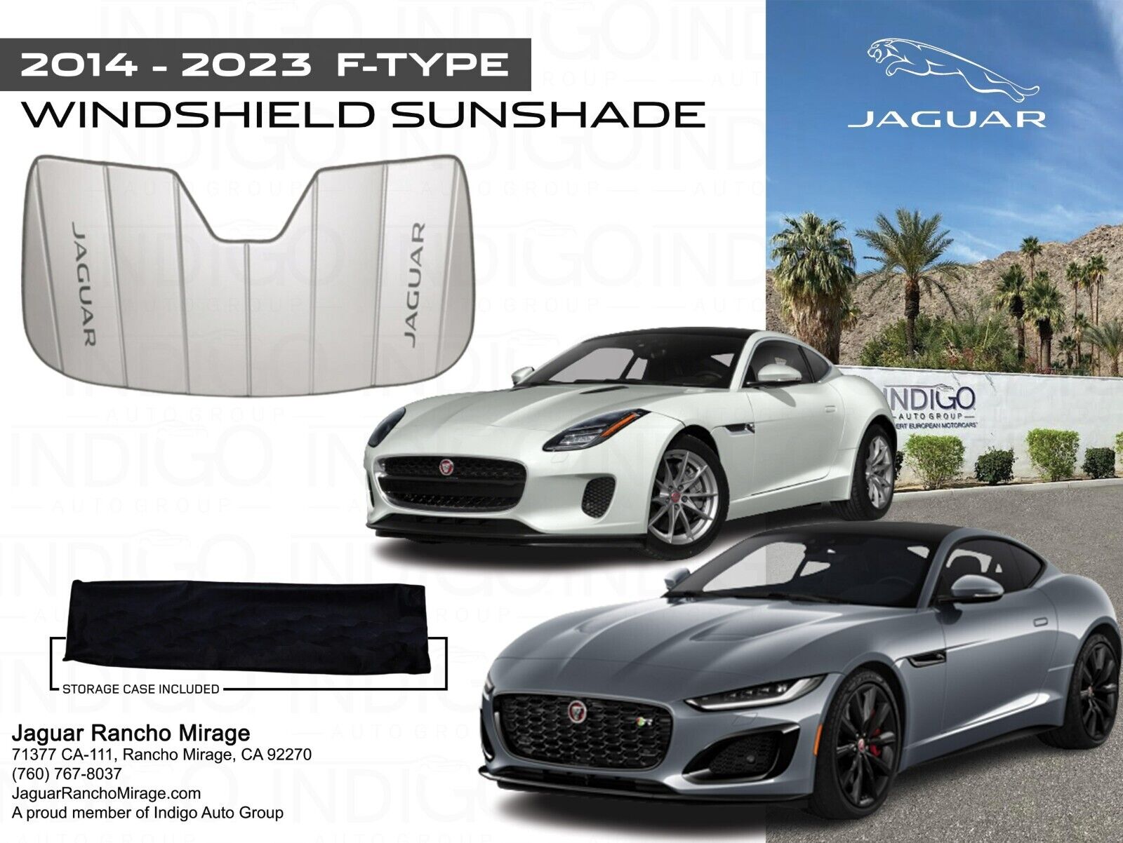 Genuine 2014-2023 Jaguar F-TYPE Windscreen Uv Sunshade T2R10765