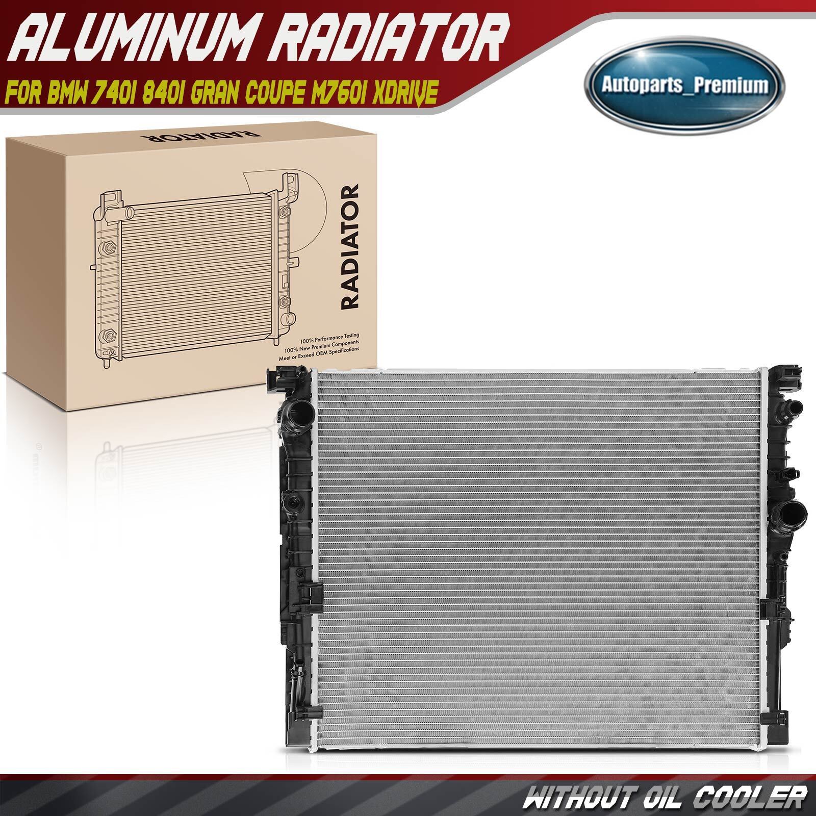 Radiator without Oil Cooler for BMW 740i 840i Gran Coupe M760i xDrive 2020-2022