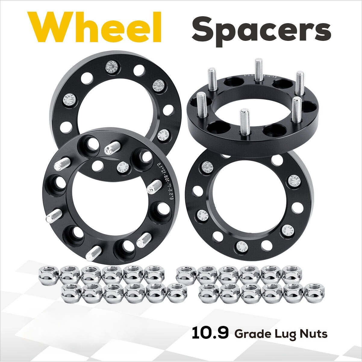 4X 6X5.5 Wheel Spacer 1'' Thick  12x1.5 Fit For Tacoma 4Runner 6 Lug Lexus GX460