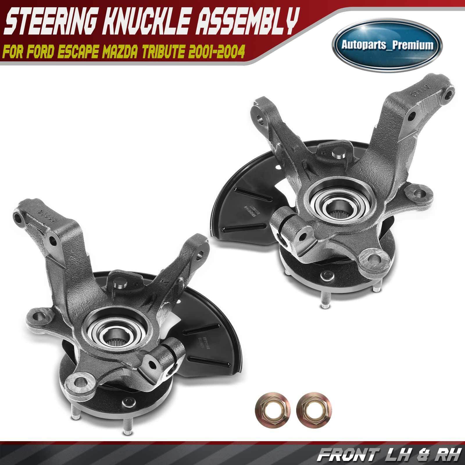 2x Front LH &RH Steering Knuckle & Wheel Hub Bearing Assembly for Ford Escape