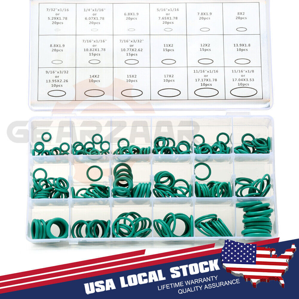 270 Pack 18 Sizes A/C AC System O-Ring Gasket Seals Washer Rapid Seal ※