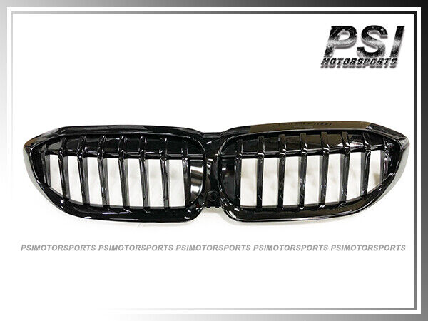 Shiny Black Front Kidney Grille For 19-20 BMW G20/G21 3-Series 320i 330i M340i