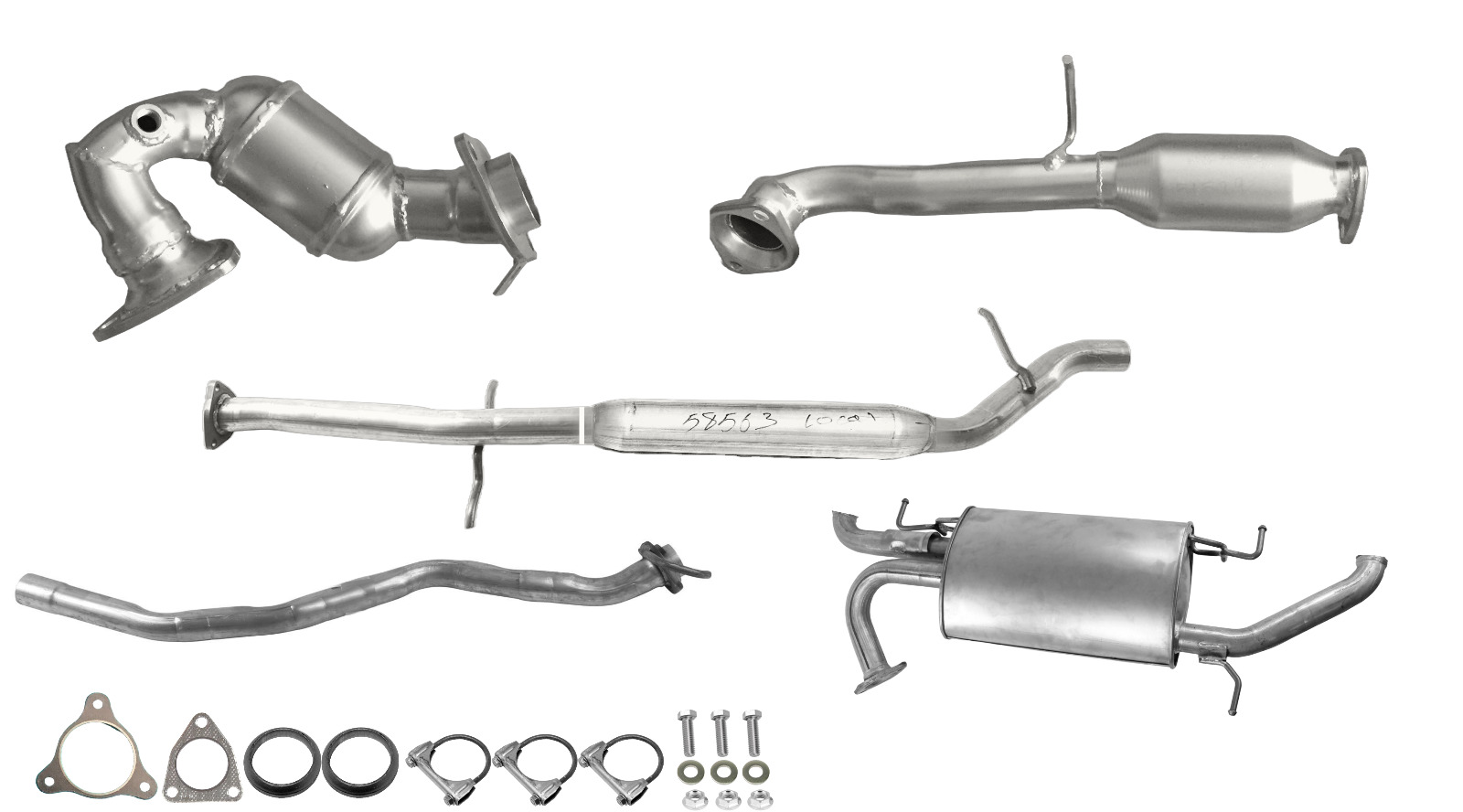 Fits: Full Exhaust For 2007 2008 2009 Acura RDX 2.3L V4