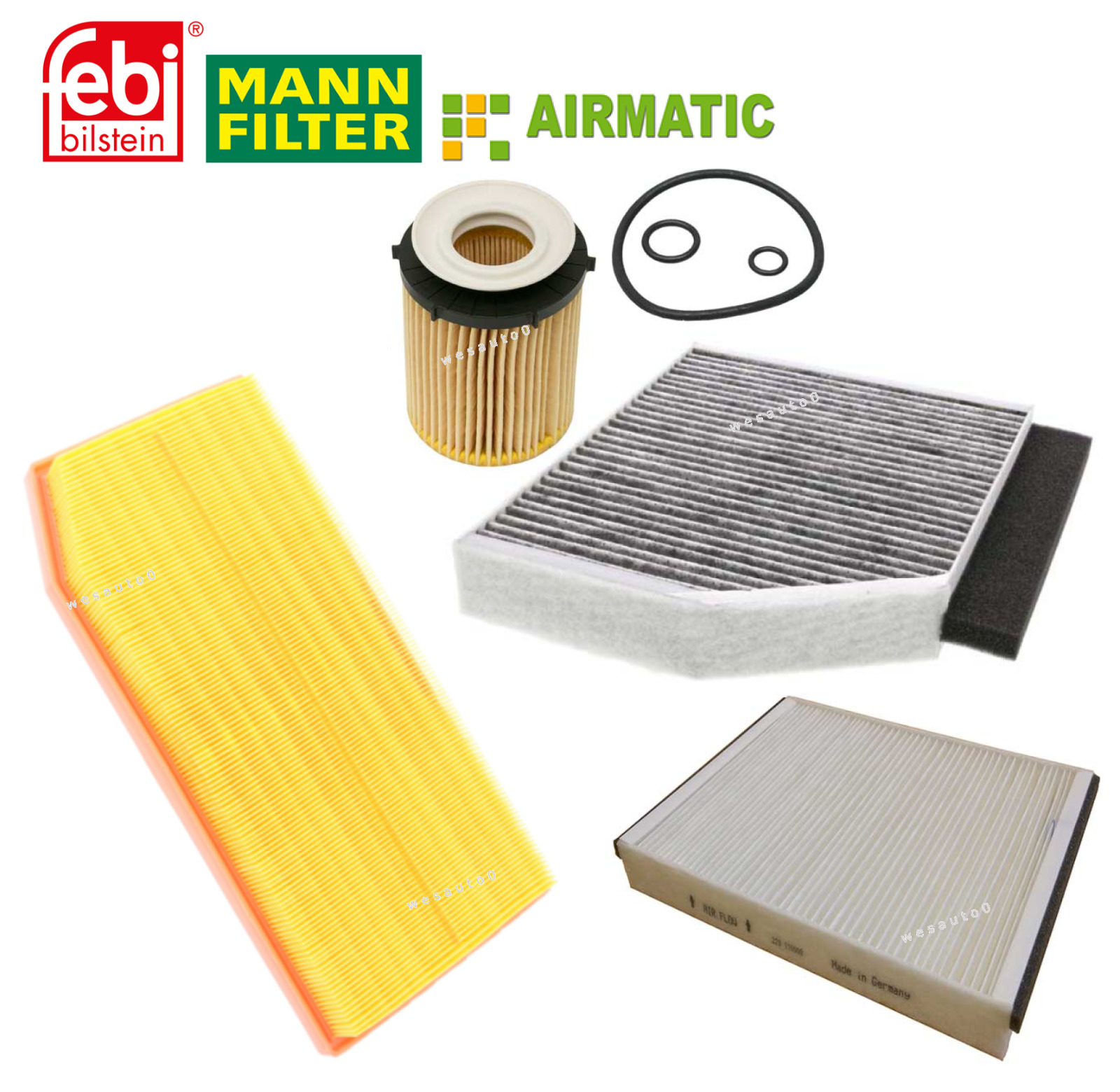 Air Filter Oil Filter AC Cabin Filter Kit OES for Mercedes C300 E350 GLC300
