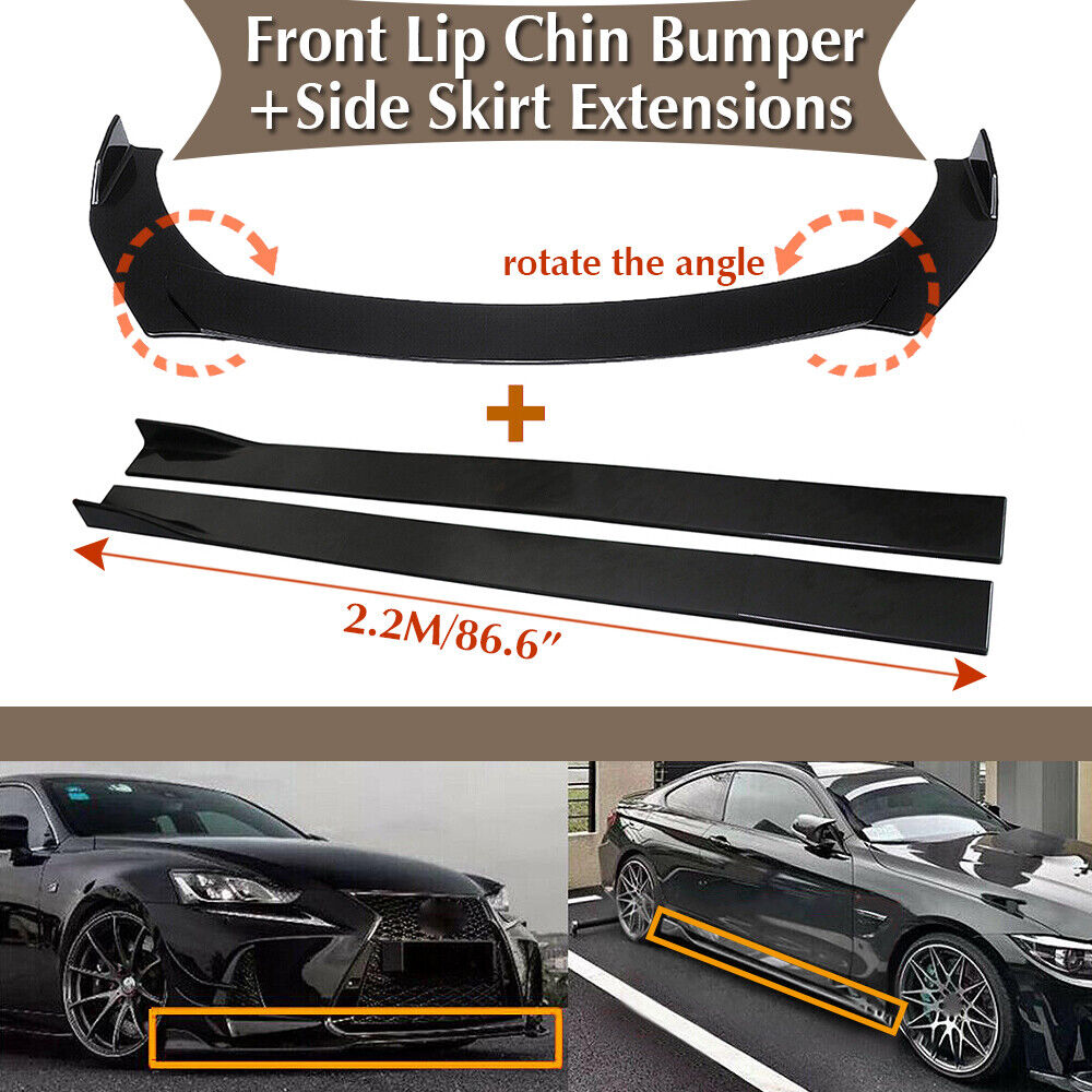Universal Car Front Bumper Lip Spoiler Chin Splitter +86.6