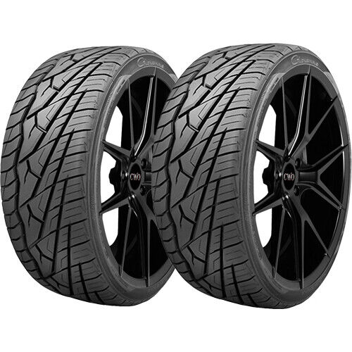 (QTY 2) 235/30R22 Giovanna A/S 90W XL Black Wall Tires