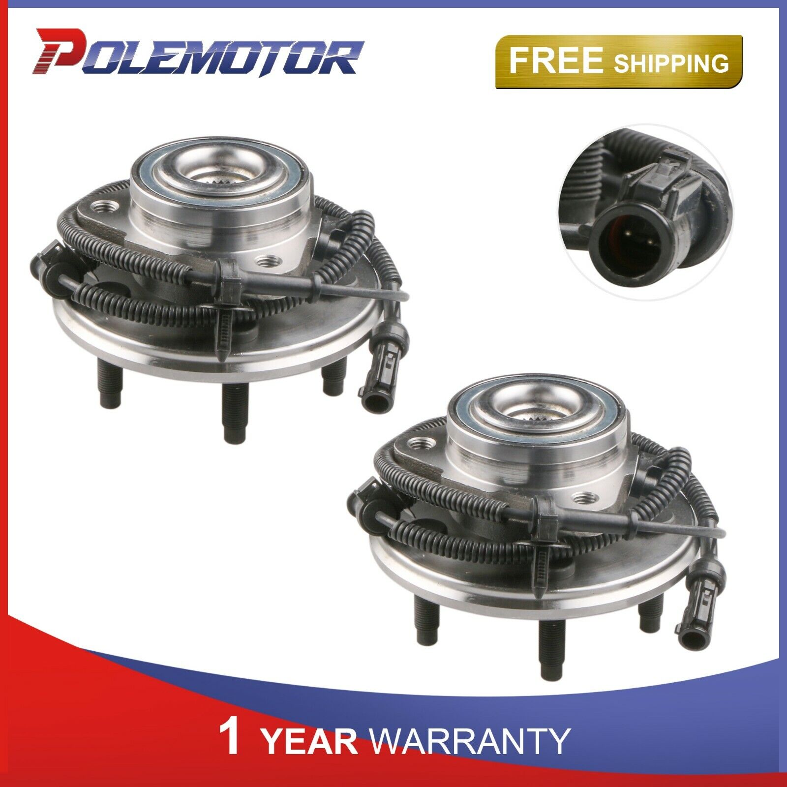 2PCS Front Wheel Hub Bearing Assembly For Ford Explorer Aviator Mountaineer