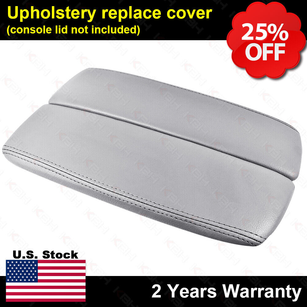 Fits 2005-2010 Acura RL Leather Center Console Lid Armrest Cover Trim Taupe Gray