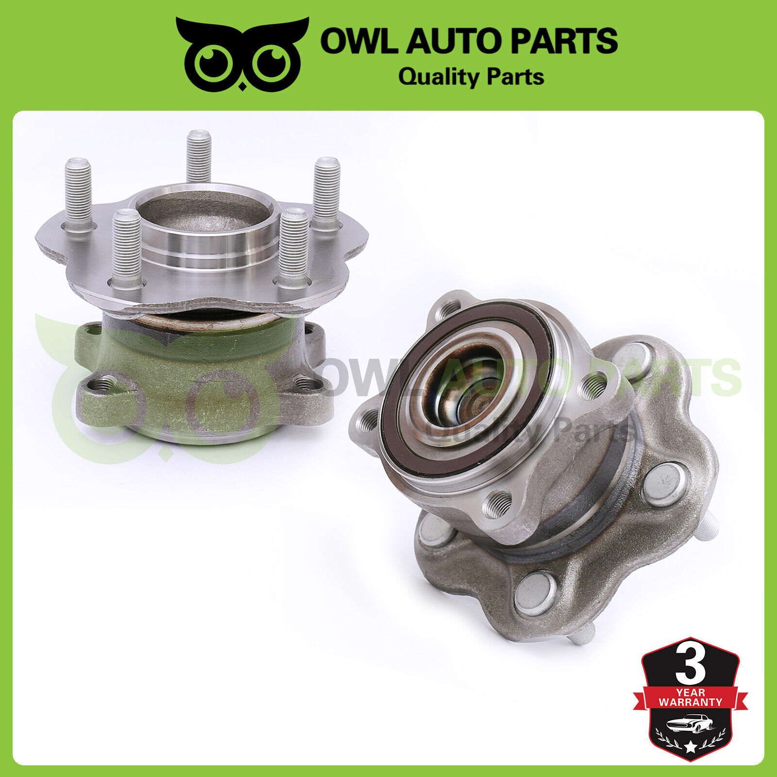 Rear Wheel Hubs & Bearings Pair of 2 for 09-13 Nissan Altima Maxima QX60 512388