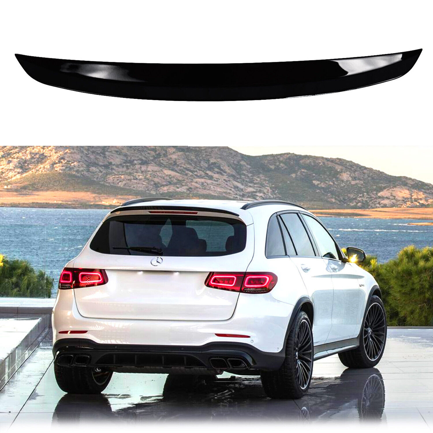 Rear Roof Spoiler Tail Wing Trunk For 2015-2022 Mercedes Benz GLC300 X253 AMG