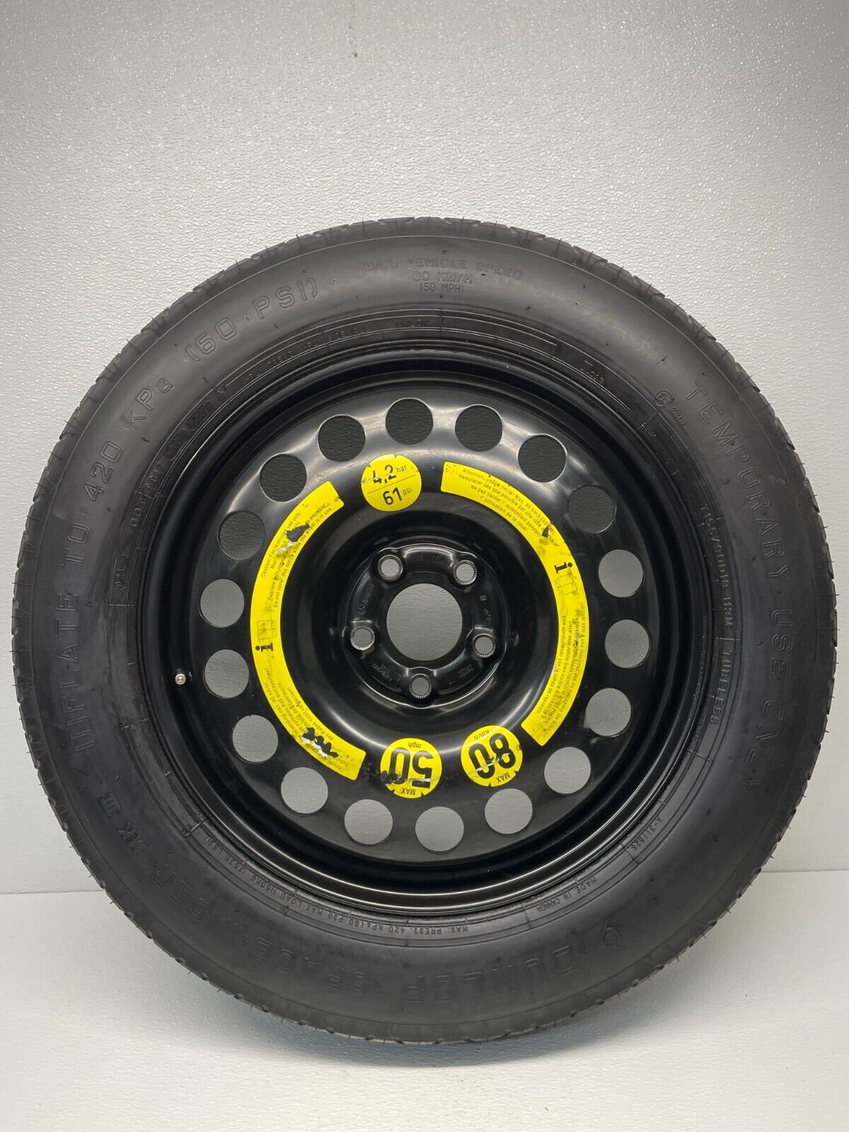 06-11 Mercedes W164 ML350 Emergency Spare Tire Wheel Donut Rim T 155 90 D18 OEM