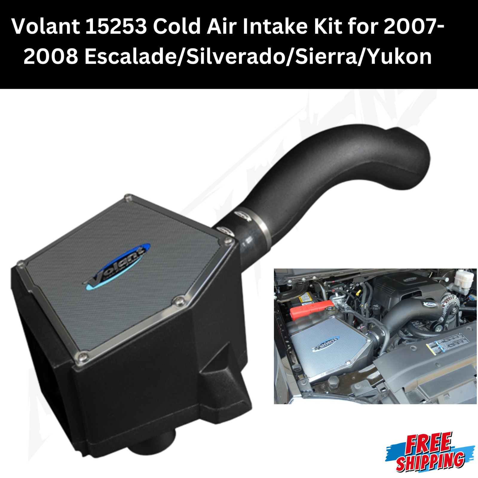 Volant 15253 Cold Air Intake Kit for 2007-2008 Escalade/Silverado/Sierra/Yukon