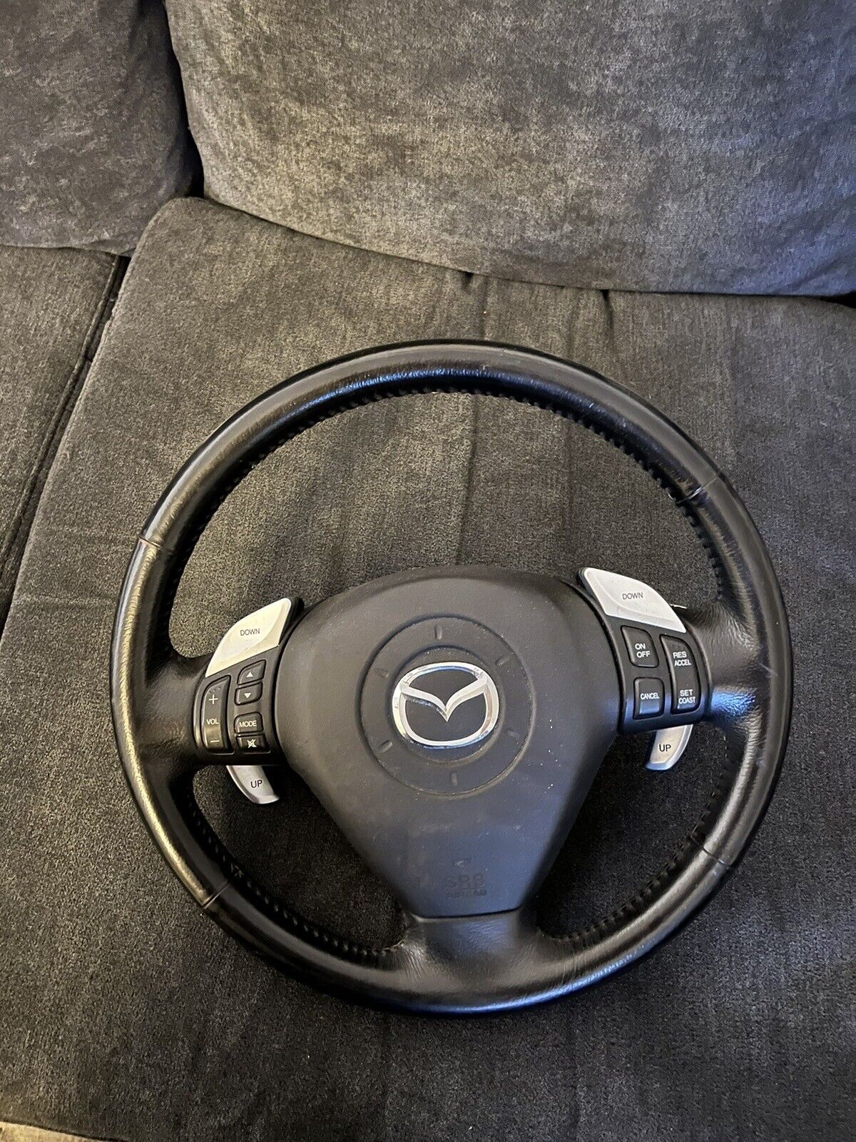 Steering Wheel Black OEM Mazda RX8 04-08 Paddle Shifters Steering Controls