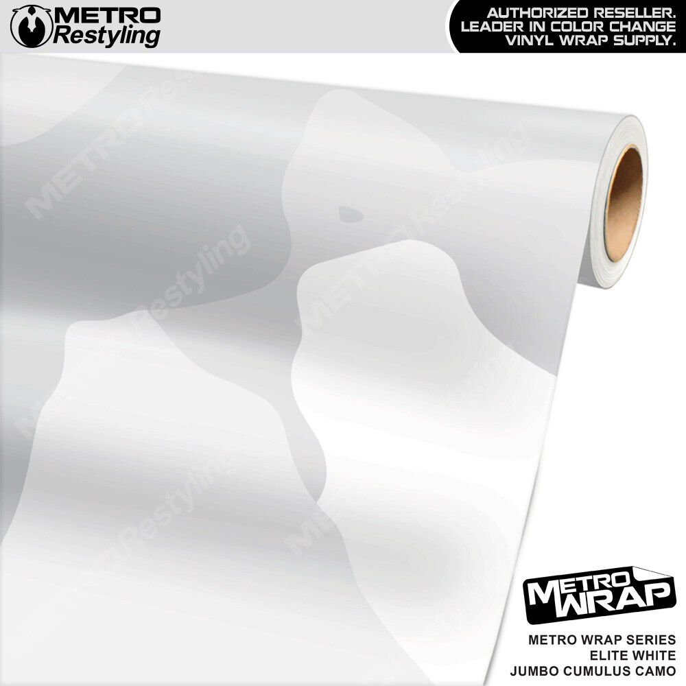 Metro Wrap Jumbo Cumulus Elite White Camouflage Premium Vinyl Film