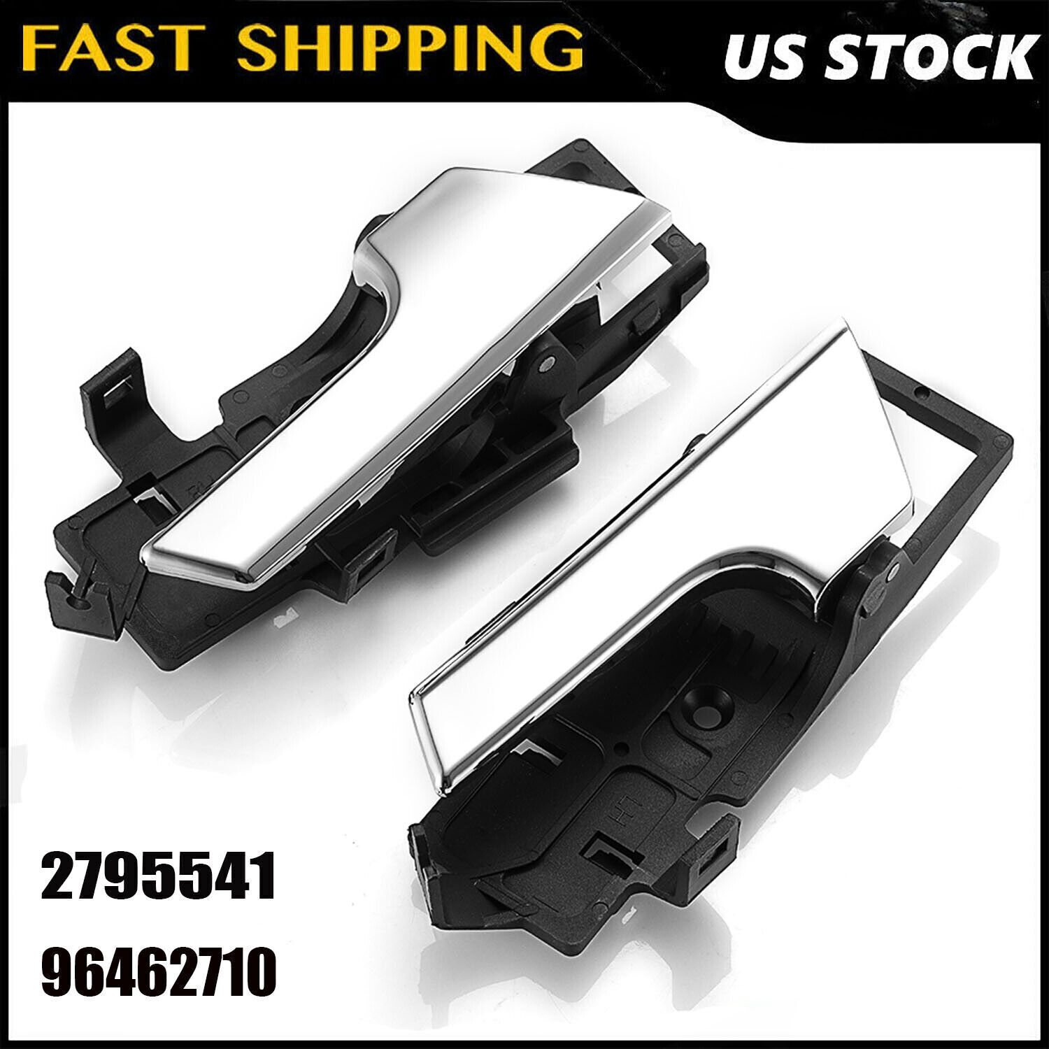 9646270 Driver Left+Right Inside Door Handle Chrome Lever For Chevy Aveo G3 Wave