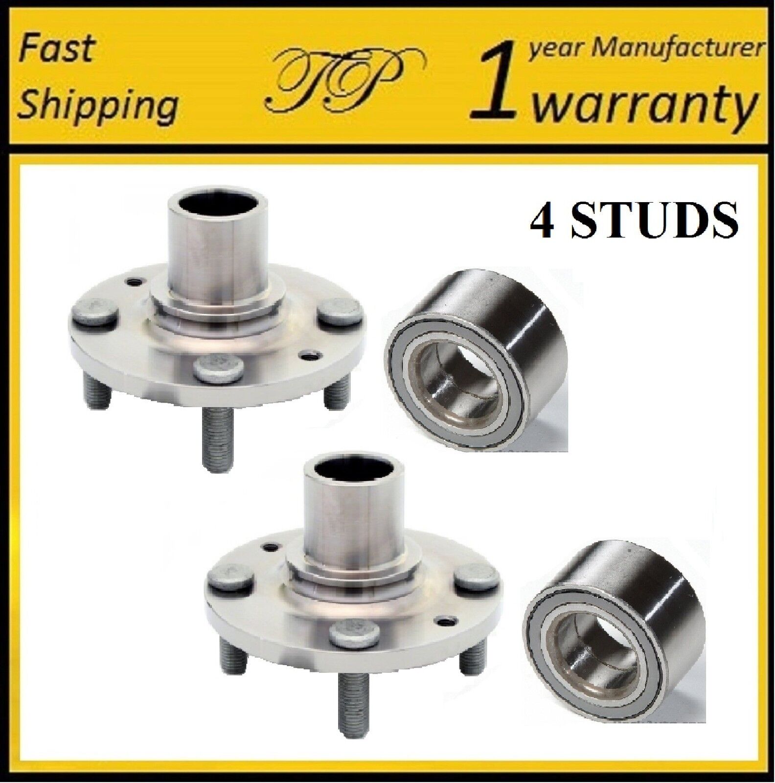 Front Wheel Hub&Bearing For 91-03 FORD ESCORT/MERCURY TRACER/MAZDA PROTEGE -PAIR