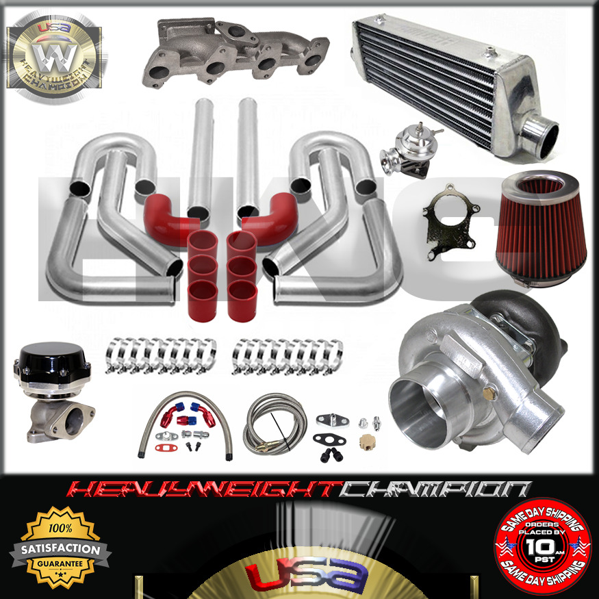 Turbo Kit T3/T4 for 95-02 Chevy Cavalier Sunfire 2.2L S10 IC WG BOV Manifold RD